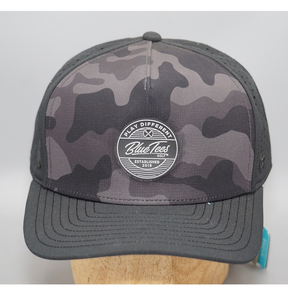 Melin x Blue Tees Golf Odyssey Hydro Hat Black Camo Performance Snapback Cap